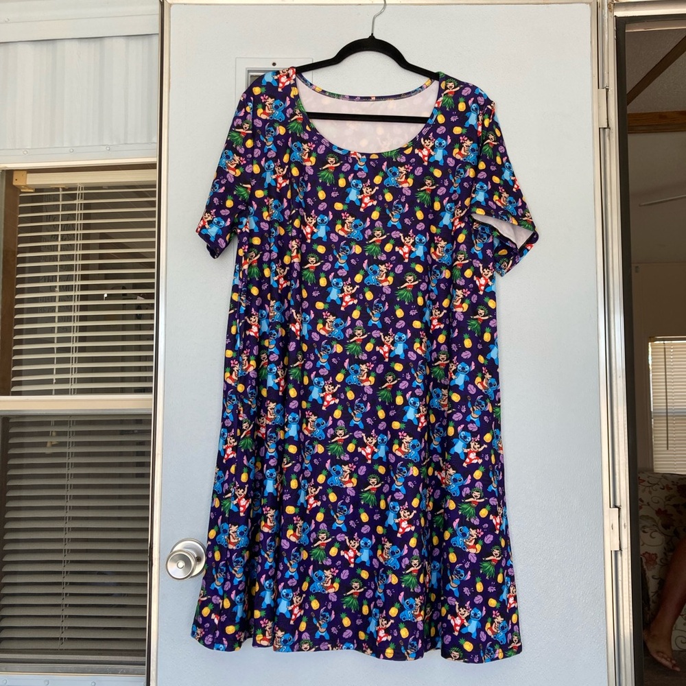 Ambrie Dress Disney Lilo and Stitch Luau Pockets Women's 2XL